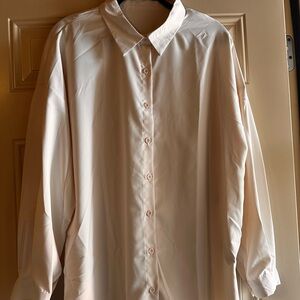 SHEIN Ladies Button Down Cream Shirt